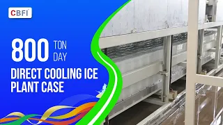 Machine à glace en blocs à refroidissement direct de 800 tonnes/jour | CBFI | Installation industrielle de production de glace